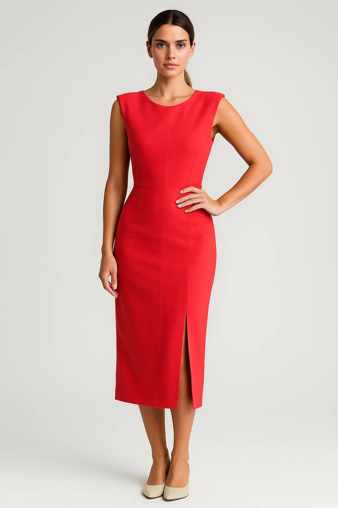 Ladies Dress | Elegant Fitted | Sleeveless