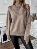 Noelle | Women's Cold Shoulder Turtleneck Sweater