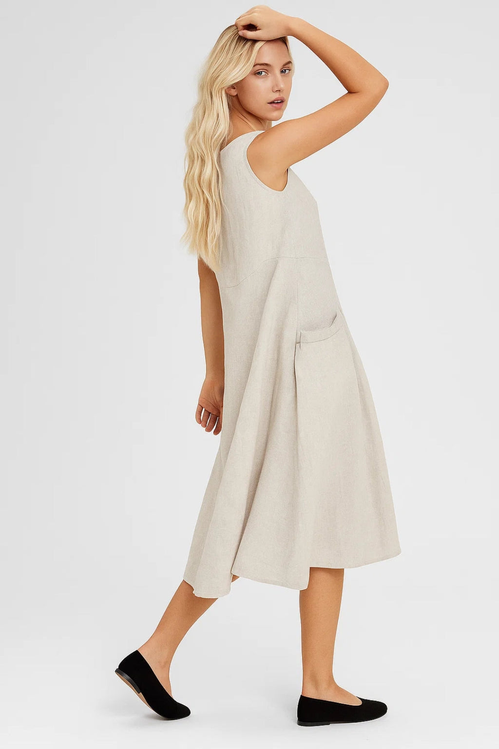 Ladies Dress | Elegant Midi | Sleeveless