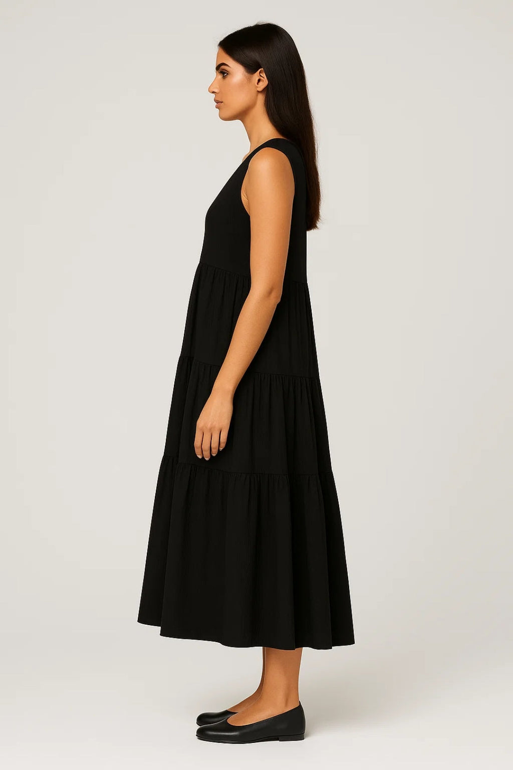 Ladies Dress | Elegant Midi | V-Neck